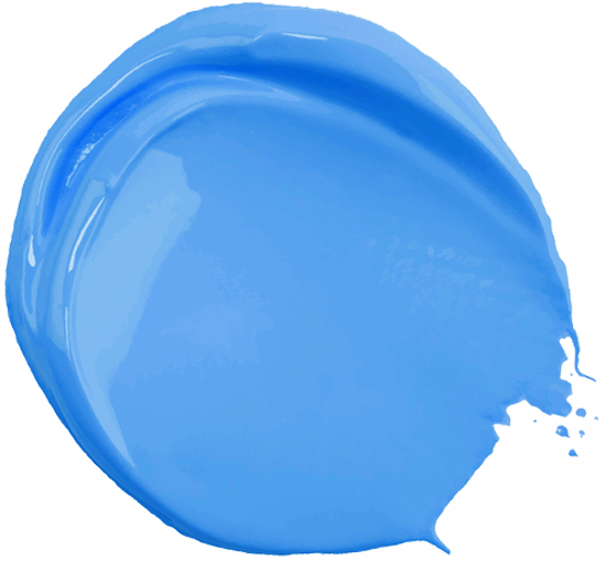 Blue paint swirl representing creativity and artistic expression in the context of George Dagliyan's art initiatives.