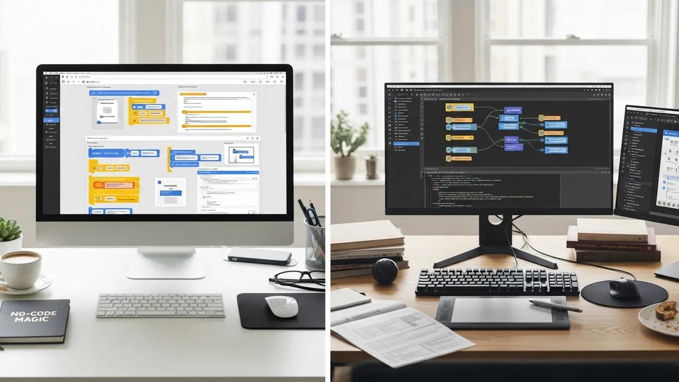 Comparison of no-code and low-code solutions in a workspace setting