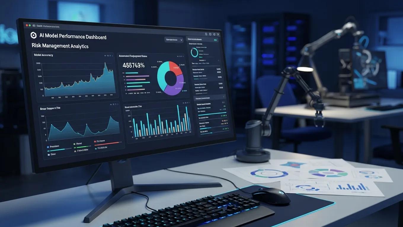 Dashboard displaying real-time analytics for automated model deployment