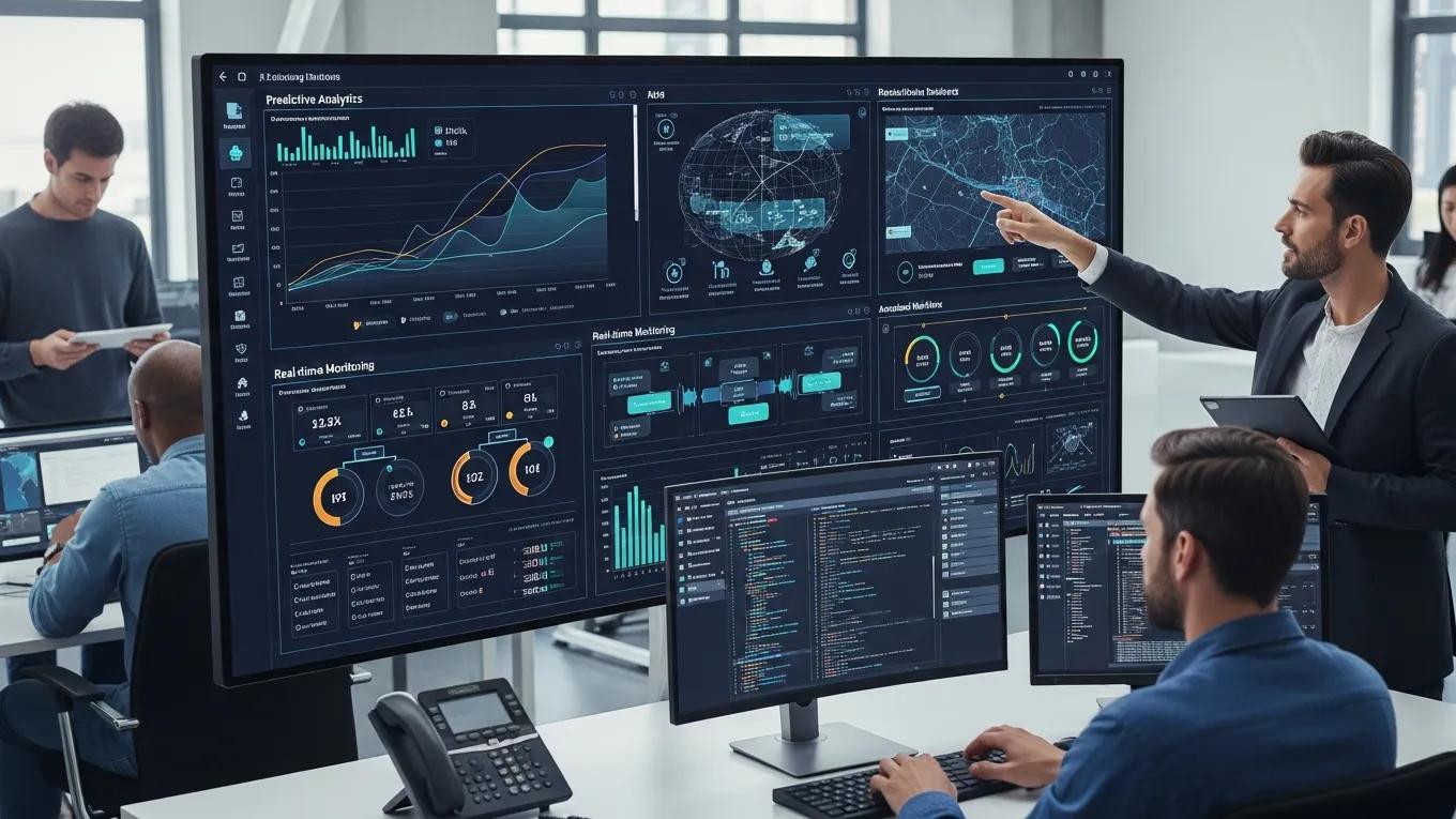Integration of real-time decisioning platforms with operational intelligence tools in a high-tech workspace