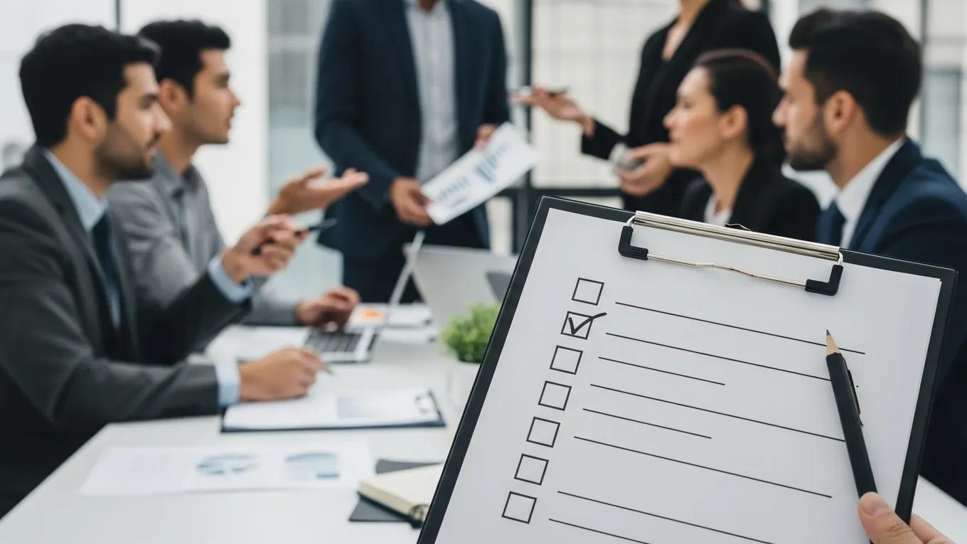 Visual representation of a checklist for AI governance best practices